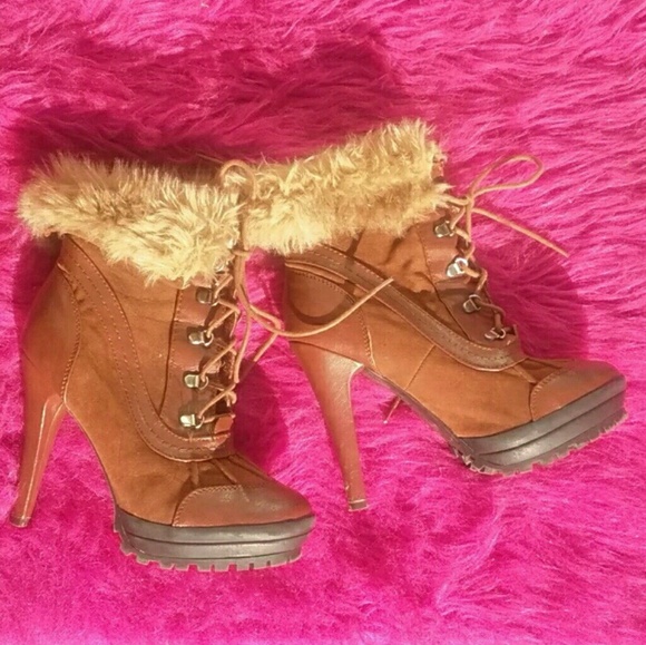 Anne Michelle Shoes - High heeled boots. Worn once.